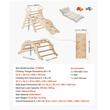 Spatiu de joaca Montessori 9in1 pentru copii, Lemn, 2 x masinute, Perna, Triunghi, Arc și Rampa, max 68 kg, anti-rasturnare