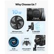 Ventilator pentru sere cu clips, 6 W, Oscilatie, 10 viteze, compatibil powerbank si surse cc 12 V