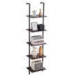 Raft metalic cu 5 x polite incluse din lemn, profil patrat 20x20 mm, Vivatechnix Industrial, 400 x 300 x 1780 mm