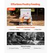 Hranitoare automata cu pedala pentru pasari, Capacitate 18 kg, Otel galvanizat, 470-535 x 425 x 405 mm