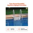 Scara pentru piscine, 4 trepte, balustrade dubla, max 180 kg, dimensiune 874 x 808 x 1985 mm, Gri