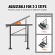 Balustrada 2-3 trepte, Aluminiu, Negru Mat, Inaltime 89.5 cm, lungime 91 cm, pozitii reglabile