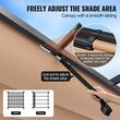 Pavilion cu acoperis retractabil, 2.97 x 2.97 x 2.3 m, impermeabilizare superioara, protectie solara UV50+, Aluminiu/Poliester, Bej