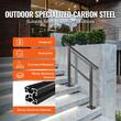 Balustrada 2-3 trepte, Aluminiu, Negru Mat, Inaltime 89.5 cm, lungime 91 cm, pozitii reglabile