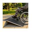 Rampa mobila de prag, Aluminiu, 810 x 390 mm, capacitate max 180 kg, Negru, Antiderapanta