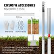 Catarg telescopic pentru steag, Inaltime 7.3 m, Aluminiu, Argintiu, 5 sectiuni