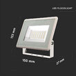 Proiector led 30W, 2510 lm, 4000K, IP65, aluminiu, 150 x 122 x 27 mm, Alb