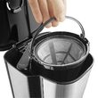 Cafetiera cu display digital, 1000W, bol din sticla, capacitate 1.25 l, Negru-Argintiu