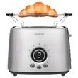 Prajitor de paine Inox, cu 9 niveluri de rumenire, 2 felii, 1000 W