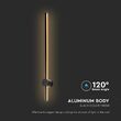 Aplica led pentru exterior IP65, 12W, Negru, 3000K, 1400 lm, 85 x 54 x 625 mm