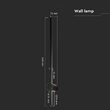 Aplica led pentru exterior IP65, 12W, Negru, 3000K, 1400 lm, 85 x 54 x 625 mm