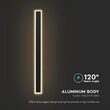 Aplica led pentru exterior IP65, 17W, Negru, 4000K, 2330 lm, 85 x 54 x 625 mm