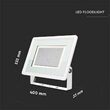 Proiector led 200 W, 6400K, IP65, 17600 lm, Aluminiu, Alb, dimensiuni 400x3 x333 mm