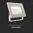 Proiector led 10 W, 6400K, IP65, 750 lm, Aluminiu, Alb, dimensiuni 90x27x86 mm