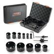 Set 11 carote bi-metal, 2 burghie centratoare, Vevor 19, 22, 25, 29, 35, 38, 44, 51, 57, 64, 76 mm
