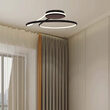 Plafoniera led, 5330 lm, 54W, 4000K, 520 x 200 mm, Aluminiu, Negru