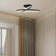 Plafoniera led, Negru, 4000k, 2130 lm, IP20, dimensiune 250 x 130 mm