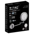 Oglinda make-up cu led, 4 W, 30 lm, 6400K, 175 x 435 x 280mm, IP44, 4xAA