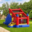 Casa gonflabila cu 2 topogane, suflanta, 4650x2600x2350 mm, max 140 kg