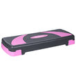 Stepper aerobic, 3 niveluri, 78 x 23 cm, Tampoane anti-alunecare din cauciuc, Negru/Violet