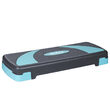 Stepper aerobic, 3 niveluri, 78 x 23 cm, Tampoane anti-alunecare din cauciuc, Negru/Albastru