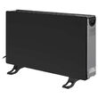 Convector electric, 3 trepte de putere, 2000 W, afisaj led, Negru, carcasa metal/plastic, Termostat reglabil, Telecomanda