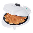 Aparat wafe, putere 1000 W, 5 trepte de putere, placi ceramic, Alb, Termostat reglabil