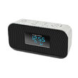 Radio FM cu ceas desteptator, LCD, 2x3 W, 20 posturi memorate, Aluminiu