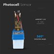Senzor de lumina cu fotocelula, 5-15 LUX Reglabil, IP44