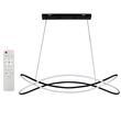 Lustra led 100W, 3CCT, dimabil, Telecomanda, 7000 lm, Negru, 88x100 cm