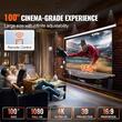 Ecran de proiectie motorizat 100 inch, 4K Ultra HD, 16:9, Material anti-lumina, Telecomanda