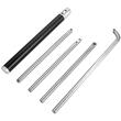 Set 4 cutite pentru strunjire lemn, Aluminiu, lungime 42 cm