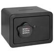 Seif electronic cu 2 x cheie si cifru, 23 x 17 x 17 cm, Negru, Indicatoare led