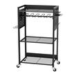 Carucior organizator cu 4 niveluri pentru scule, max 68 kg, 4 x roti, 560 x 350 x 970 mm, carlige laterale
