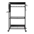 Carucior organizator cu 4 niveluri pentru scule, max 68 kg, 4 x roti, 560 x 350 x 970 mm, carlige laterale