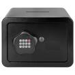 Seif electronic cu 2 x cheie si cifru, 23 x 17 x 17 cm, Negru, Indicatoare led