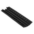 Set 3 x rampe cu protectie cabluri, 2 x canale, max 8000 kg, Negru, Lungime 975 mm