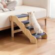 Scara cu 4 trepte pentru animale companie, Lemn, max 68 kg, suprafata anti-derapanta