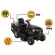 Tractoras pentru gazon, Transmisie hidrostatica, putere 16 CP, cos 250 l, Inaltime 30-90 mm, Latime taiere 86 cm