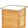 Casuta gradina din lemn cu cadru metalic, 800x500x1620 mm, Incuietoare, maro
