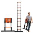Scara telescopica 322 cm, 11 x Trepte antiderapante, Aluminiu, max 150 kg