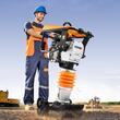 Mai compactor 6.5 CP, viteza 15 m/min, Forta de impact Forta de impact 1362 kg/m², Motor benzina 4 timpi, Structura 4 arcuri