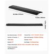 Set 3 x rampe cu protectie cabluri, 2 x canale, max 8000 kg, Negru, Lungime 975 mm