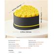 Cutie in forma de inima cu 27 trandafiri naturali conservati Forever Flowers, Galben, 224 x 231 x 145 mm