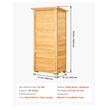 Casuta gradina din lemn cu cadru metalic, 800x500x1620 mm, Incuietoare, maro