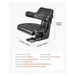 Scaun universal pentru Tractor/Stivuitor, impermeabil, suspensie, 3 setari reglabile, 610 x 510 x 510 mm