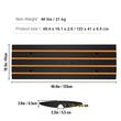 Set 2 rampe bordura cu protectie cabluri, max 15 tone/axa, 1 x canal, Galben/Negru, Modulare, 122 x 40.5 x 6.5 cm