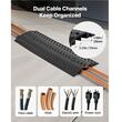 Set 3 x rampe cu protectie cabluri, 2 x canale, max 8000 kg, Negru, Lungime 975 mm