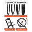 Suport pliabil pentru 1 x bicicleta, compatibil cu diametrele roților de 508-737 mm, Otel, Negru