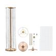 Set 2 suporturi pentru flori Inaltime 90 cm, capacitate max 15 kg, Auriu, Otel